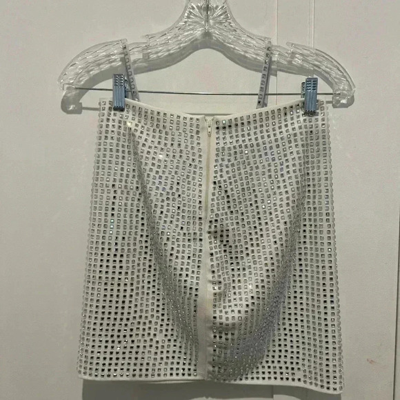 Windsor Hot Summer Crop Top and Skirt Rhinestone set - Picture 3 of 4